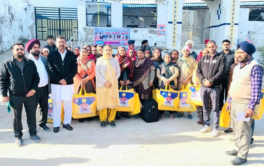 MLA from Balachore Santosh Kataria flagged off the bus for the pilgrimage